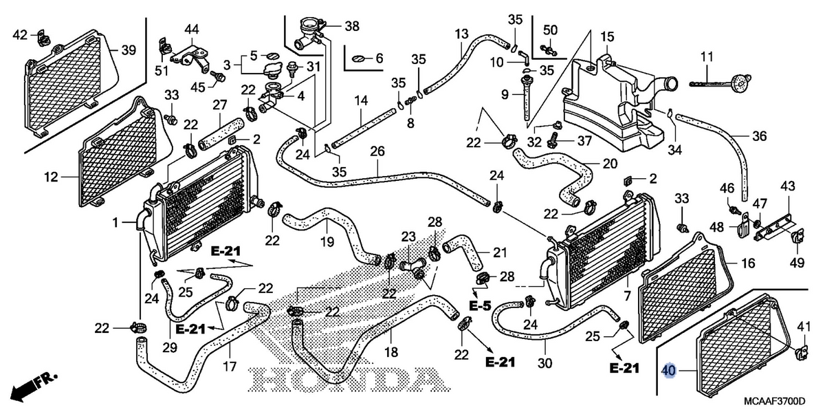 Honda OEM part 19205-MCA-A60