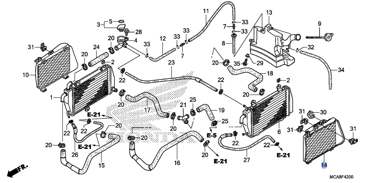 Honda OEM part 19205-MCA-S40