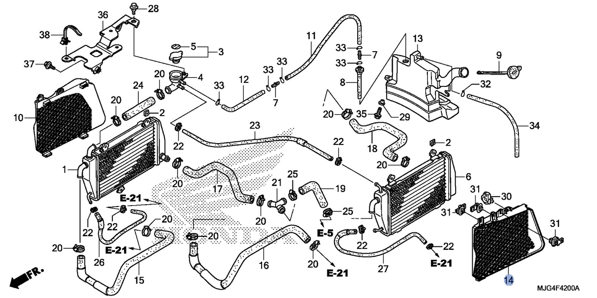 Honda OEM part 19205-MJG-670