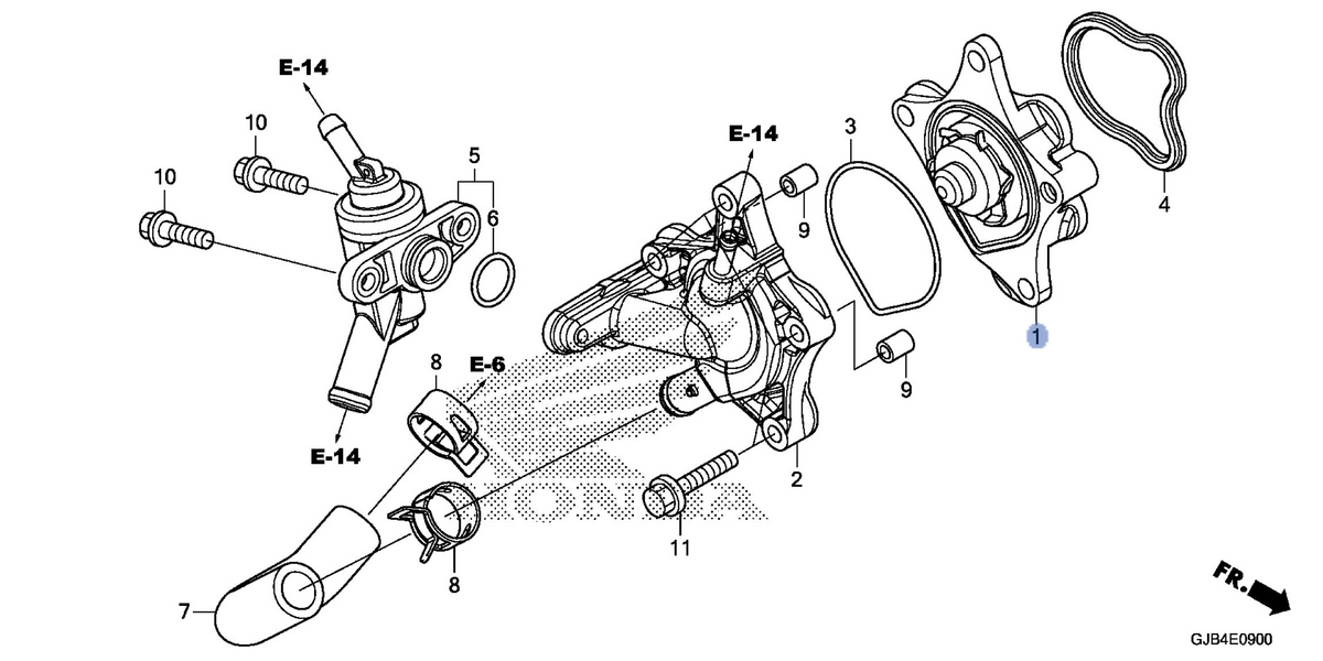 Honda OEM part 19210-GGZ-J01
