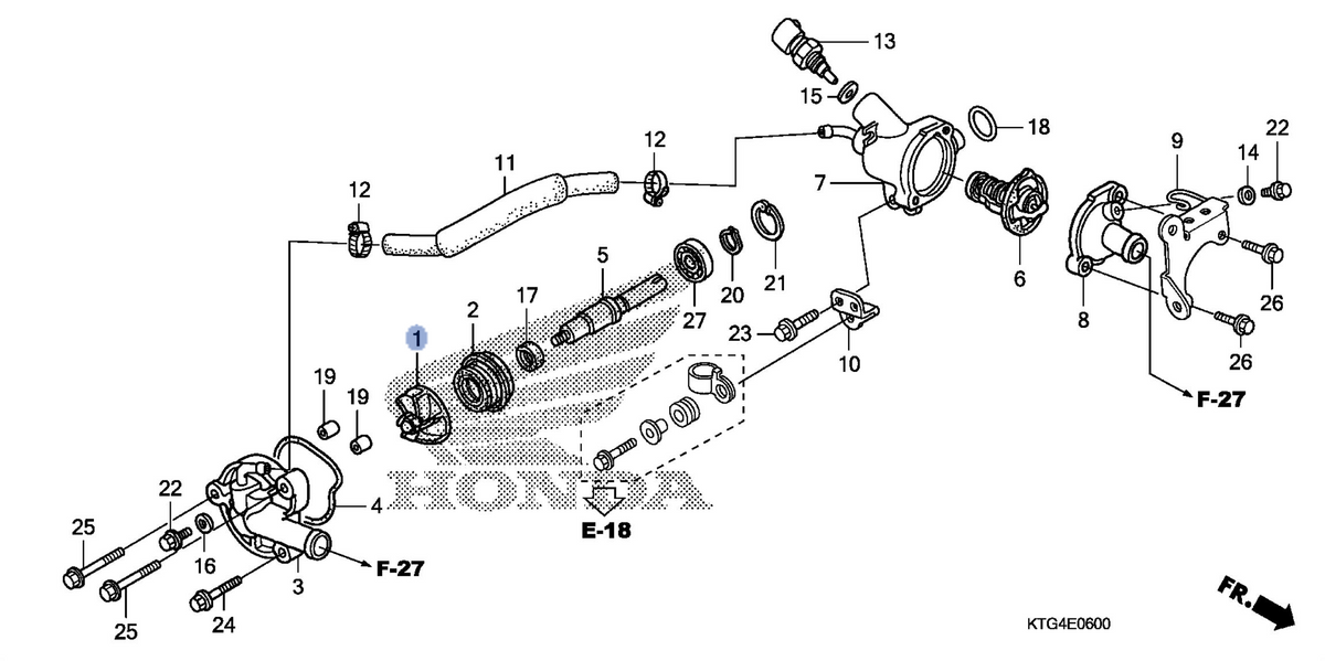 Honda OEM part 19215-KGF-910