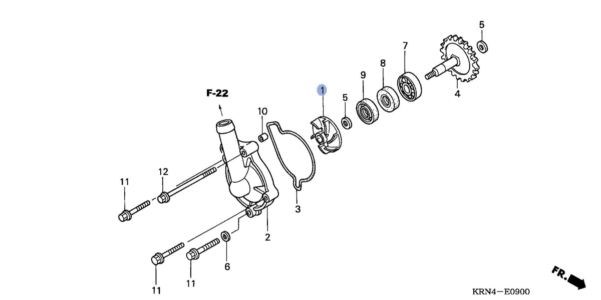 Honda OEM part 19215-KRN-A00