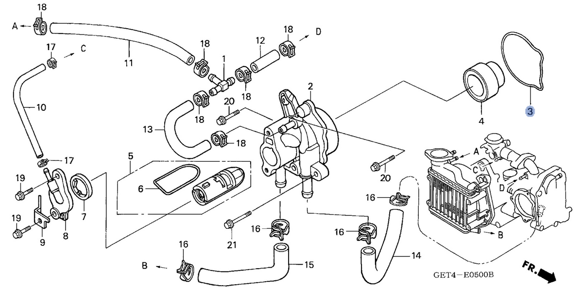 Honda OEM part 19216-GET-000