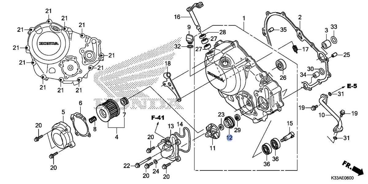 Honda OEM part 19217-P72-013