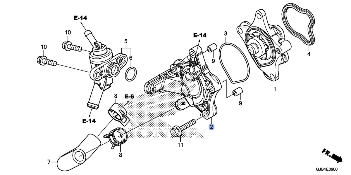 Honda OEM part 19220-GGZ-J00