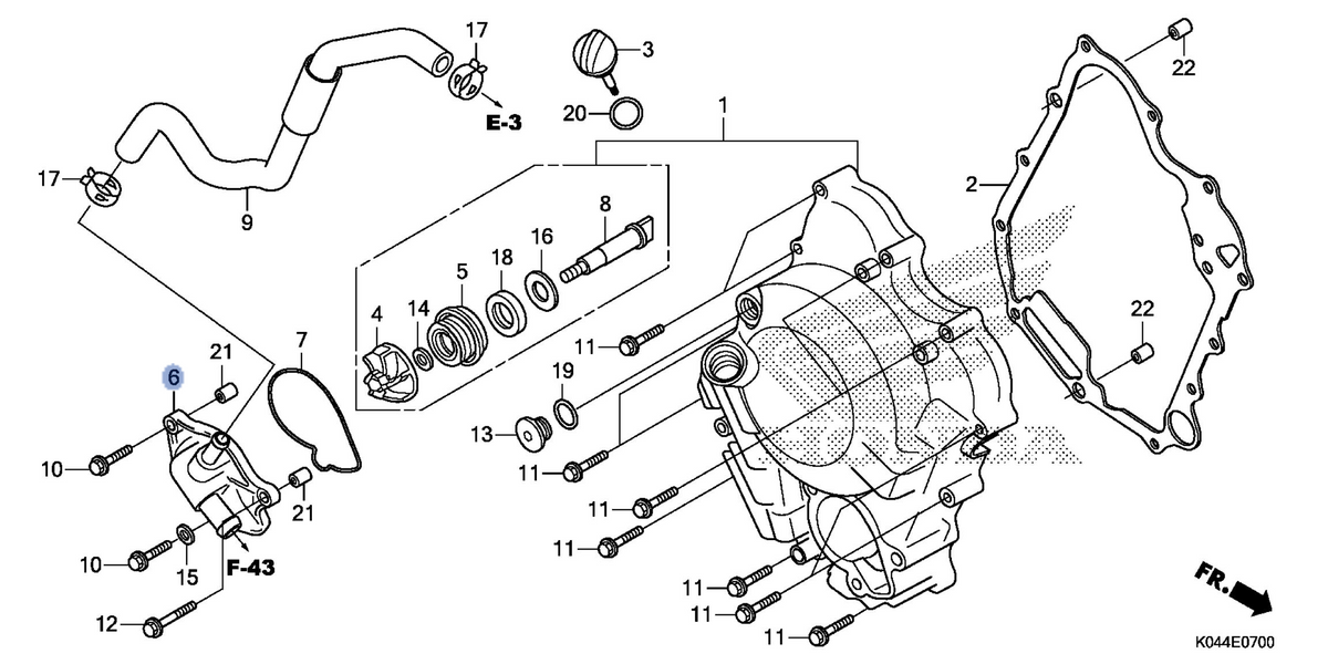 Honda OEM part 19220-K04-930