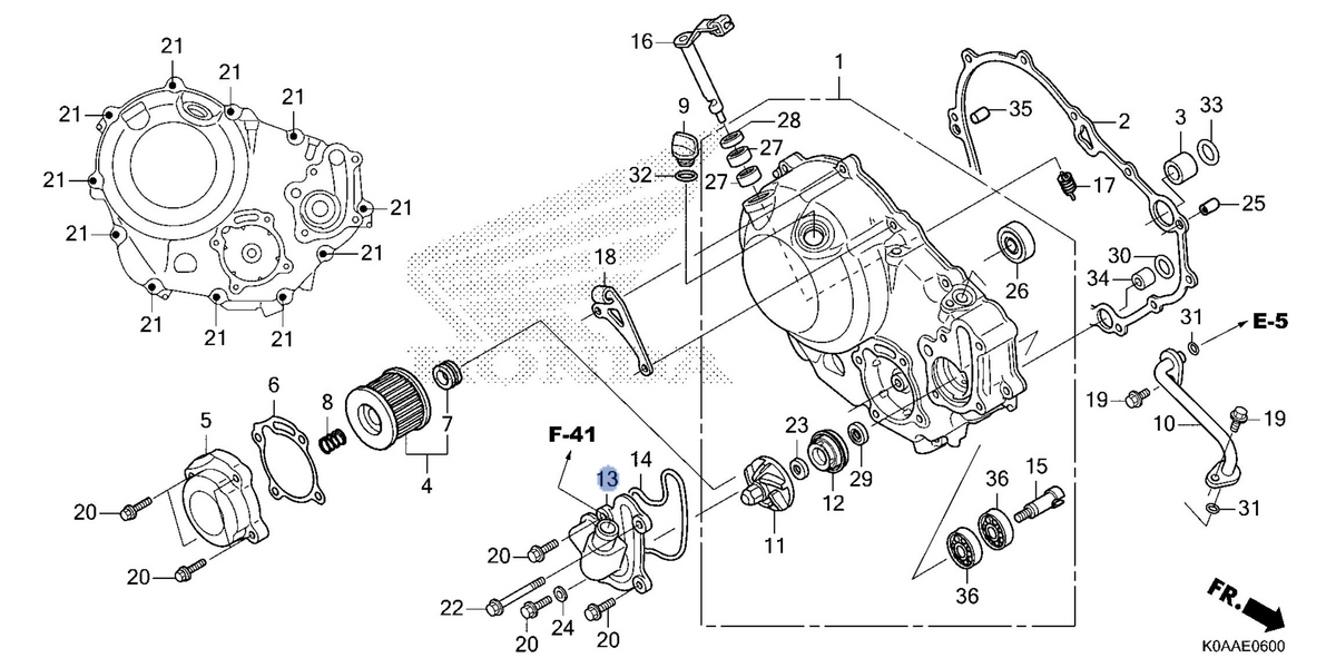 Honda OEM part 19220-K0A-EB0