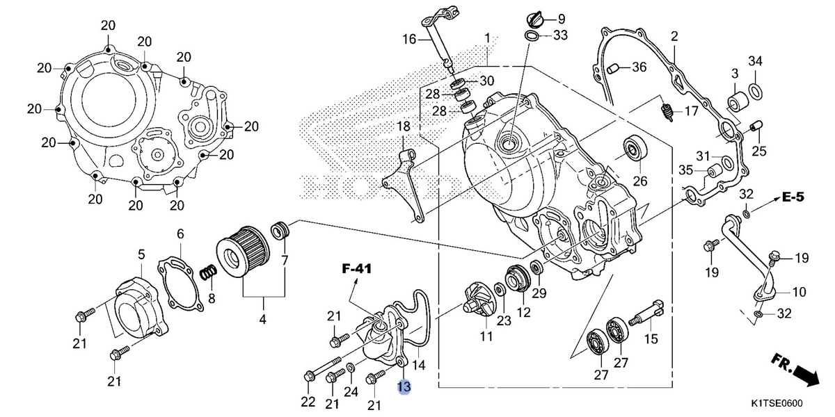 Honda OEM part 19220-K1T-EB0