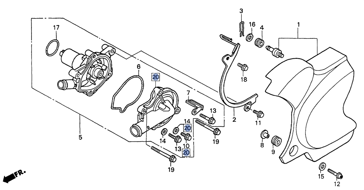 Honda OEM part 19220-MBA-710