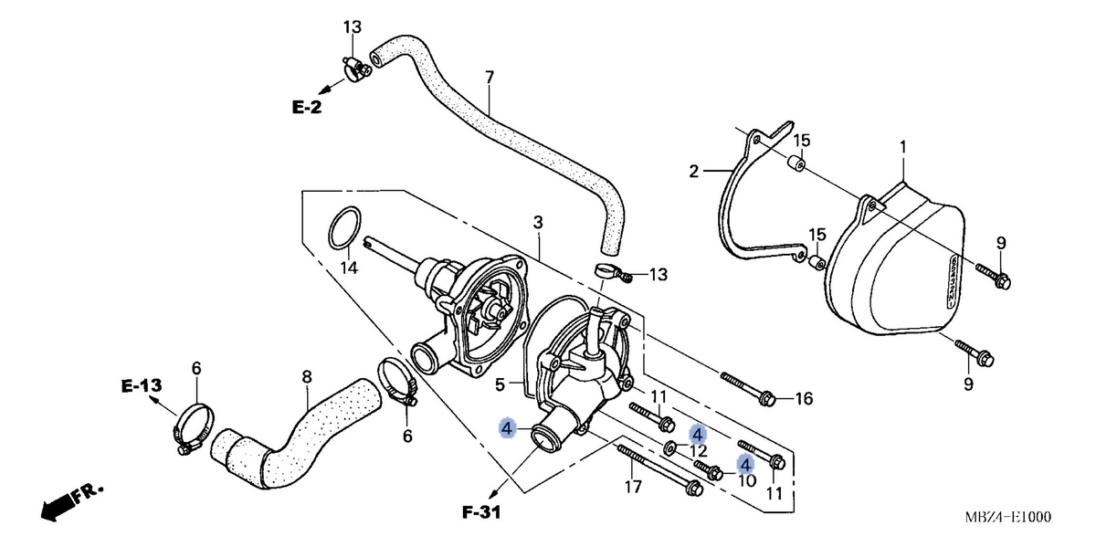 Honda OEM part 19220-MBZ-C50