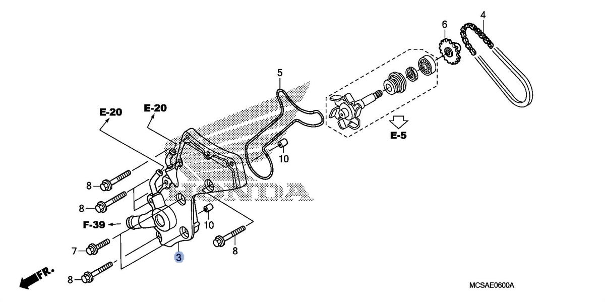 Honda OEM part 19220-MCS-D80