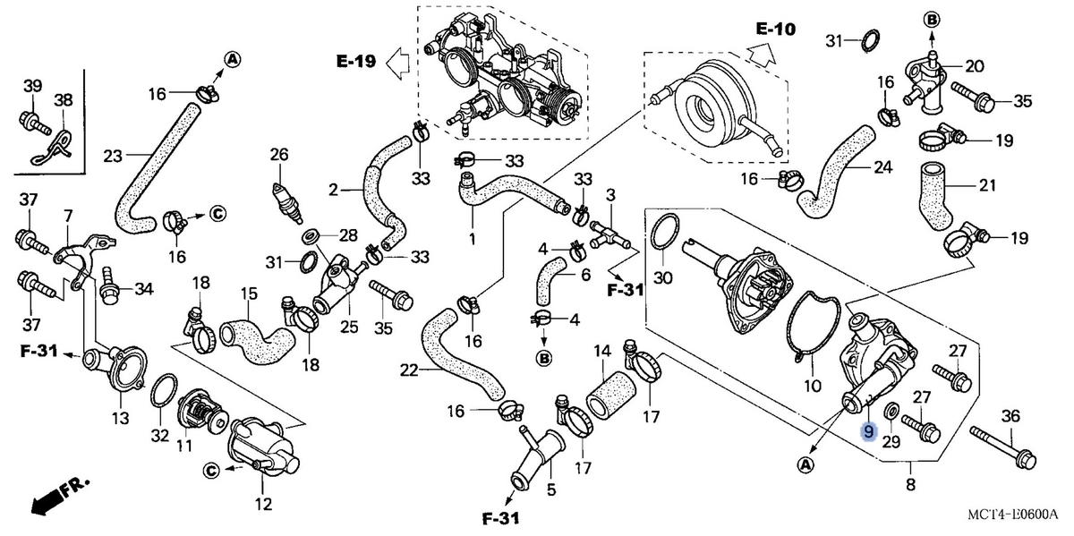 Honda OEM part 19220-MCT-000