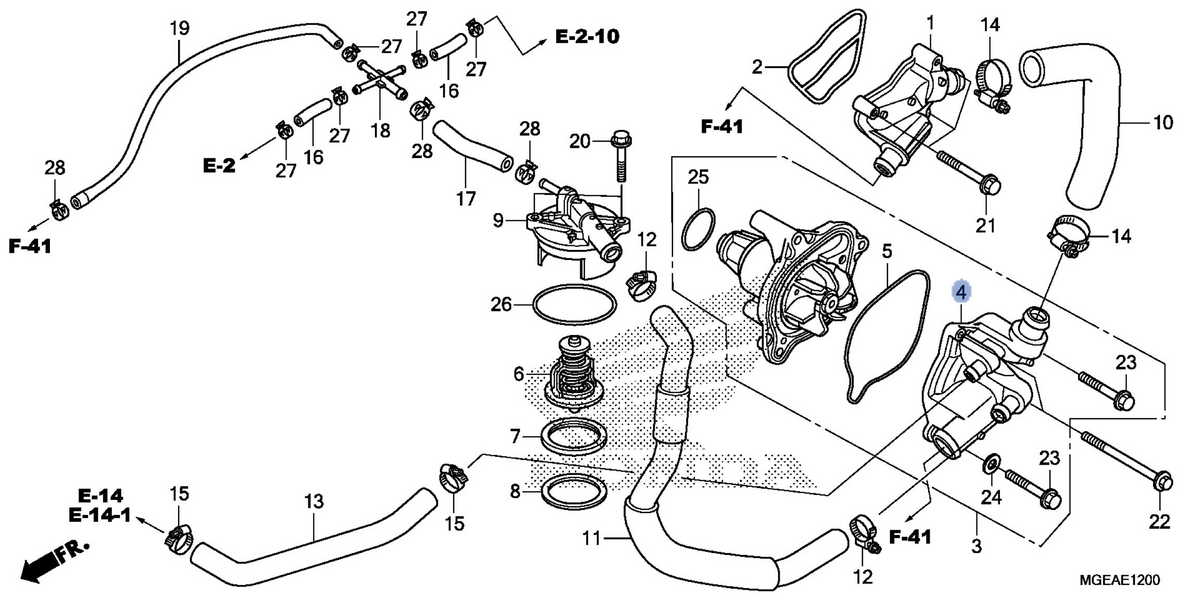 Honda OEM part 19220-MGE-000
