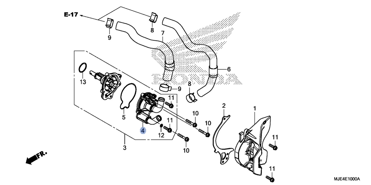 Honda OEM part 19220-MJE-D00
