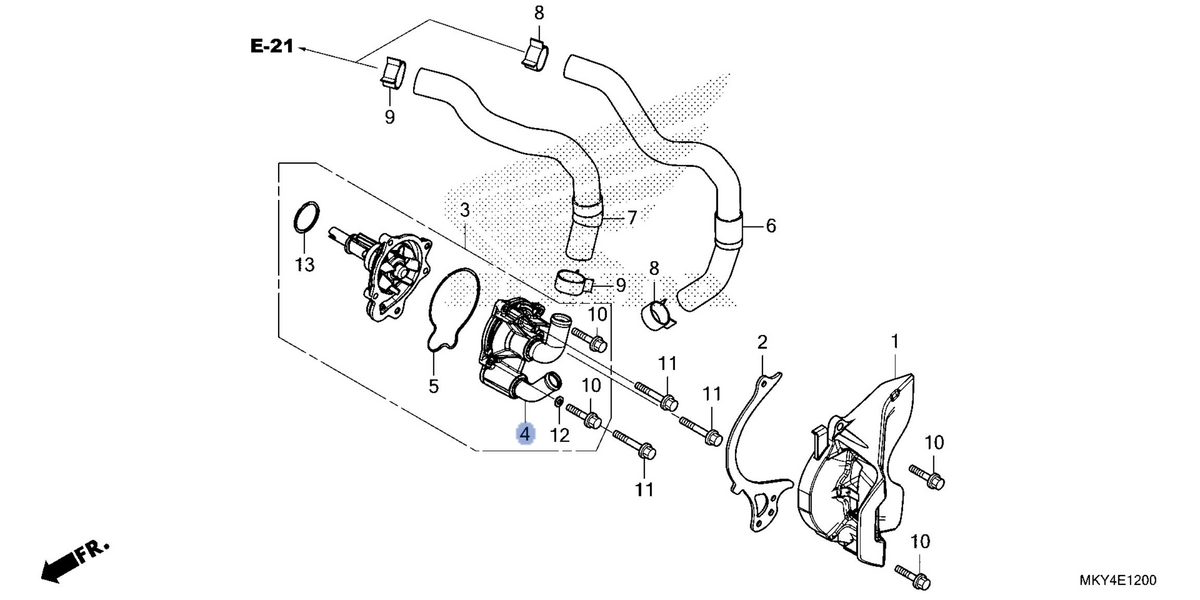 Honda OEM part 19220-MJE-DB0