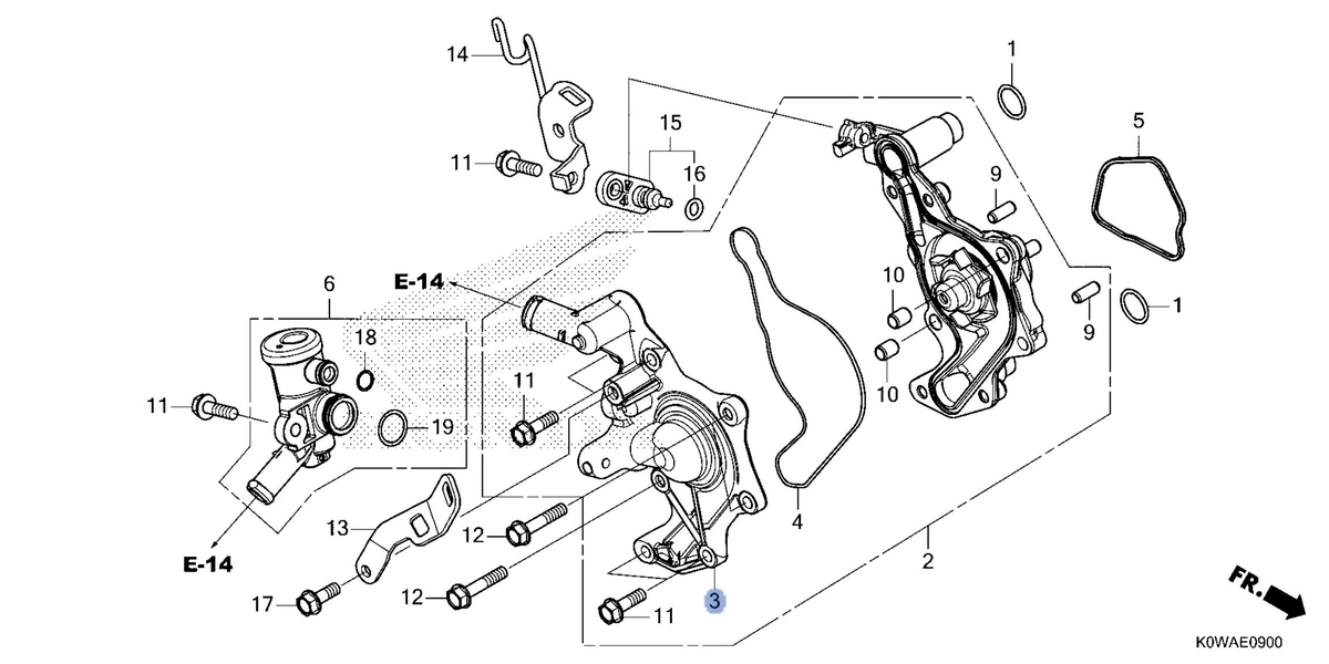Honda OEM part 19221-K1N-V00