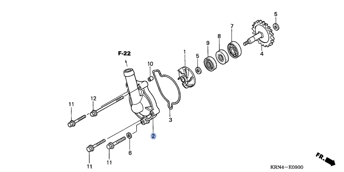Honda OEM part 19221-KRN-A00