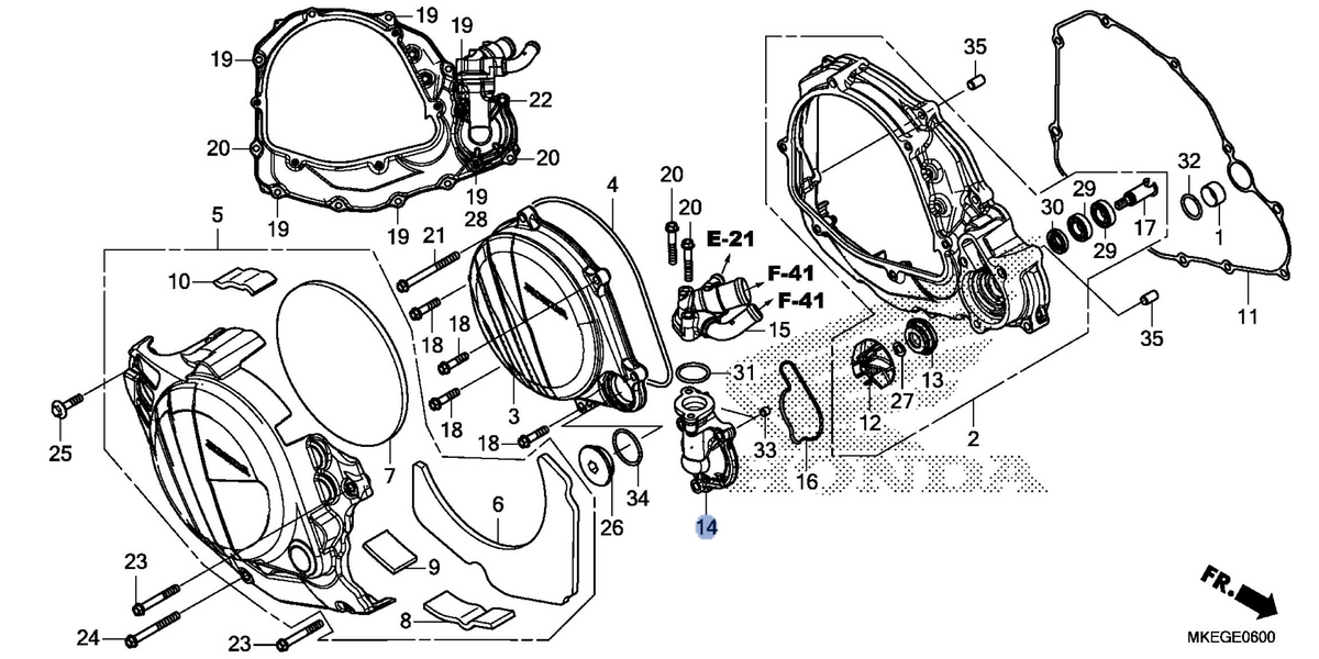 Honda OEM part 19221-MKE-A50
