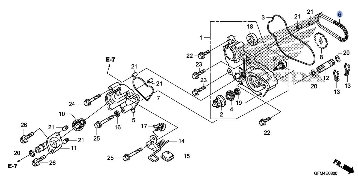 Honda OEM part 19225-GFM-971
