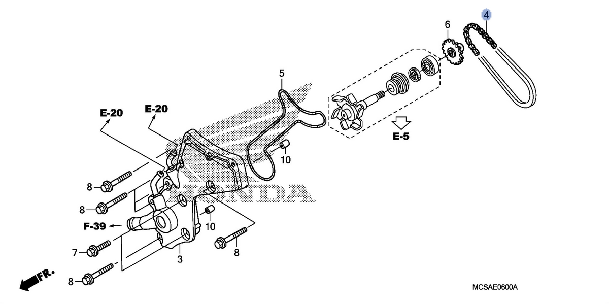 Honda OEM part 19225-MCS-003