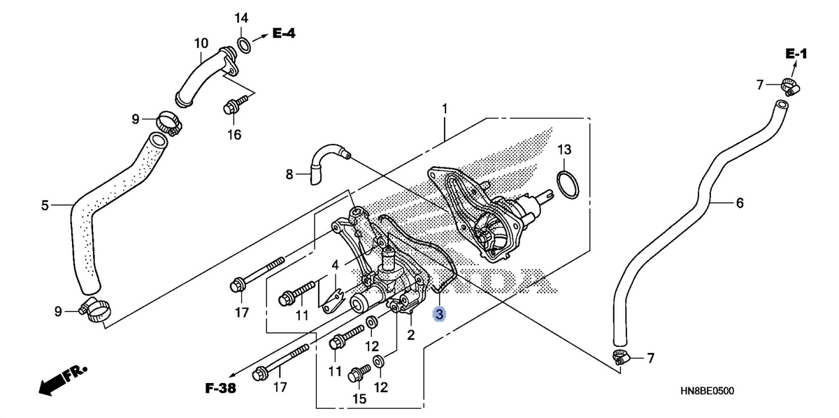 Honda OEM part 19226-HN8-000