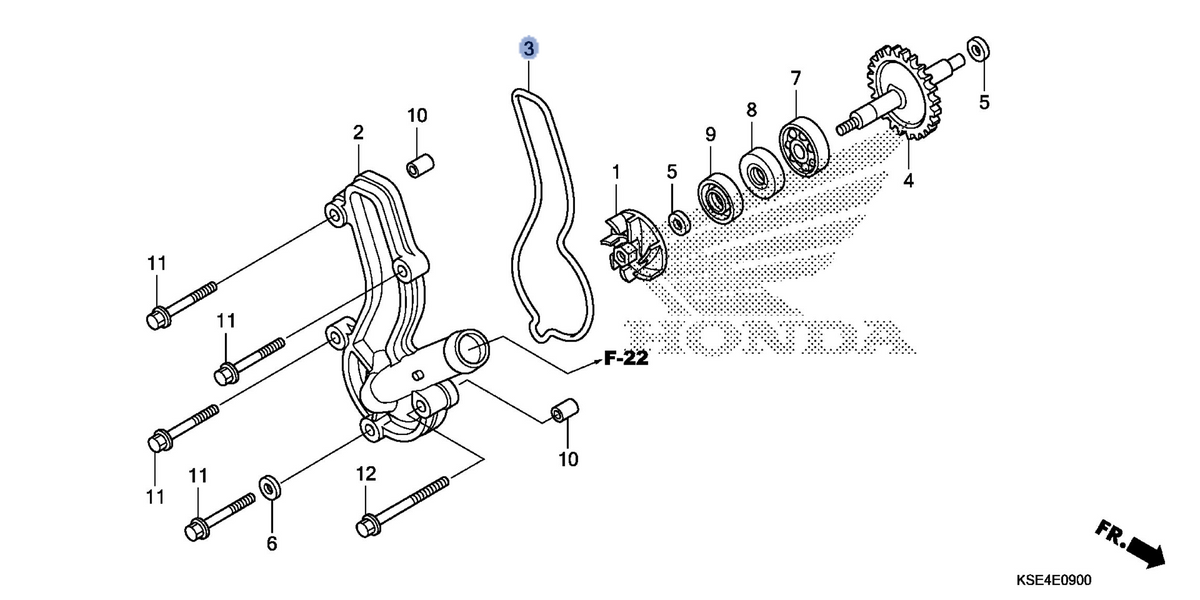 Honda OEM part 19226-KSE-670