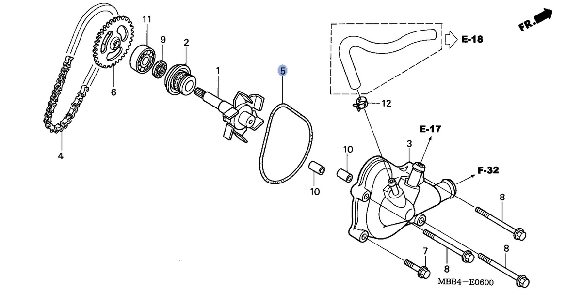 Honda OEM part 19226-MBB-000