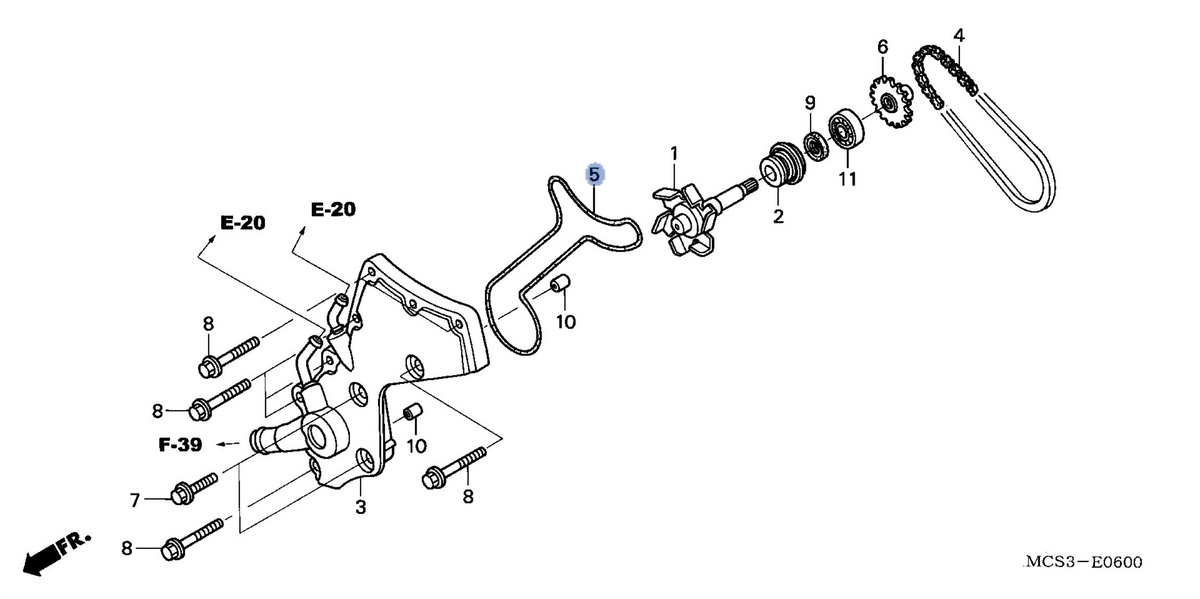 Honda OEM part 19226-MCS-000