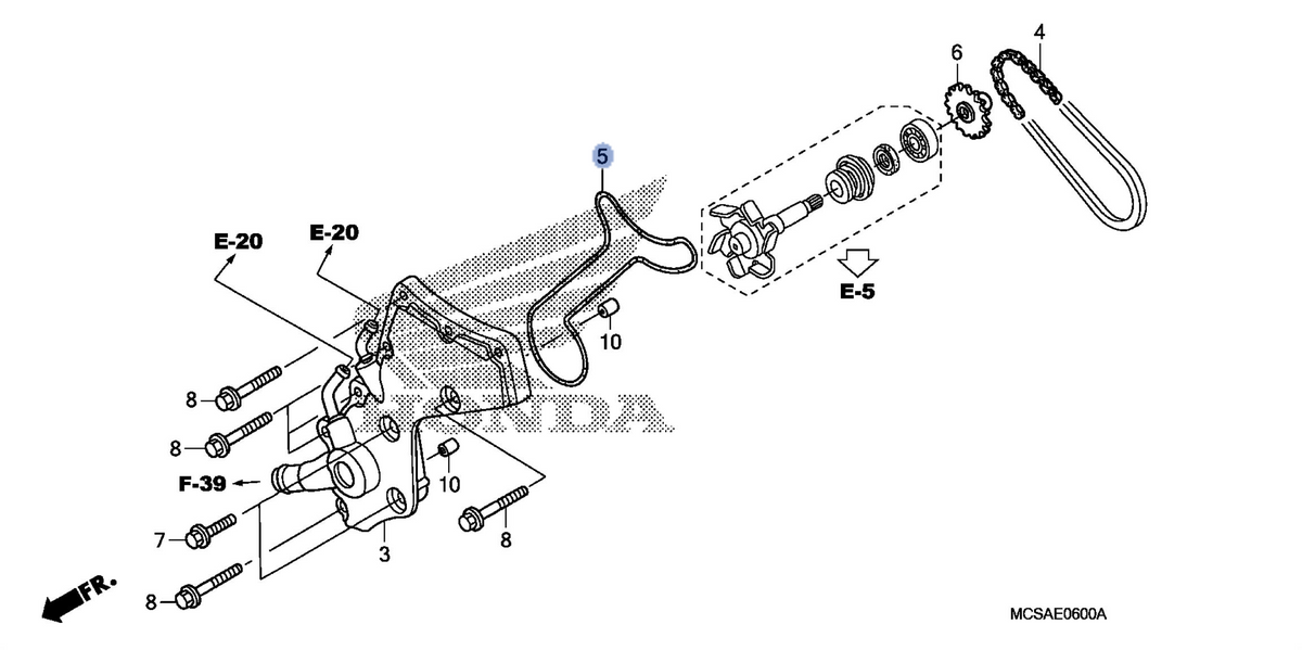 Honda OEM part 19226-MCS-A10