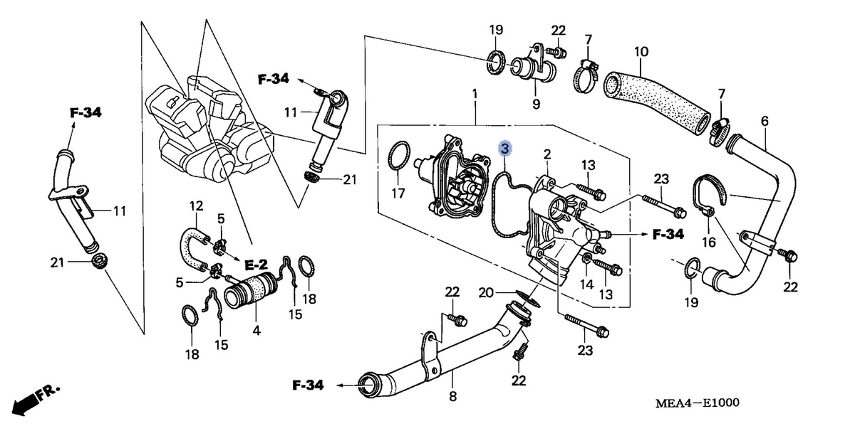 Honda OEM part 19226-MEA-670