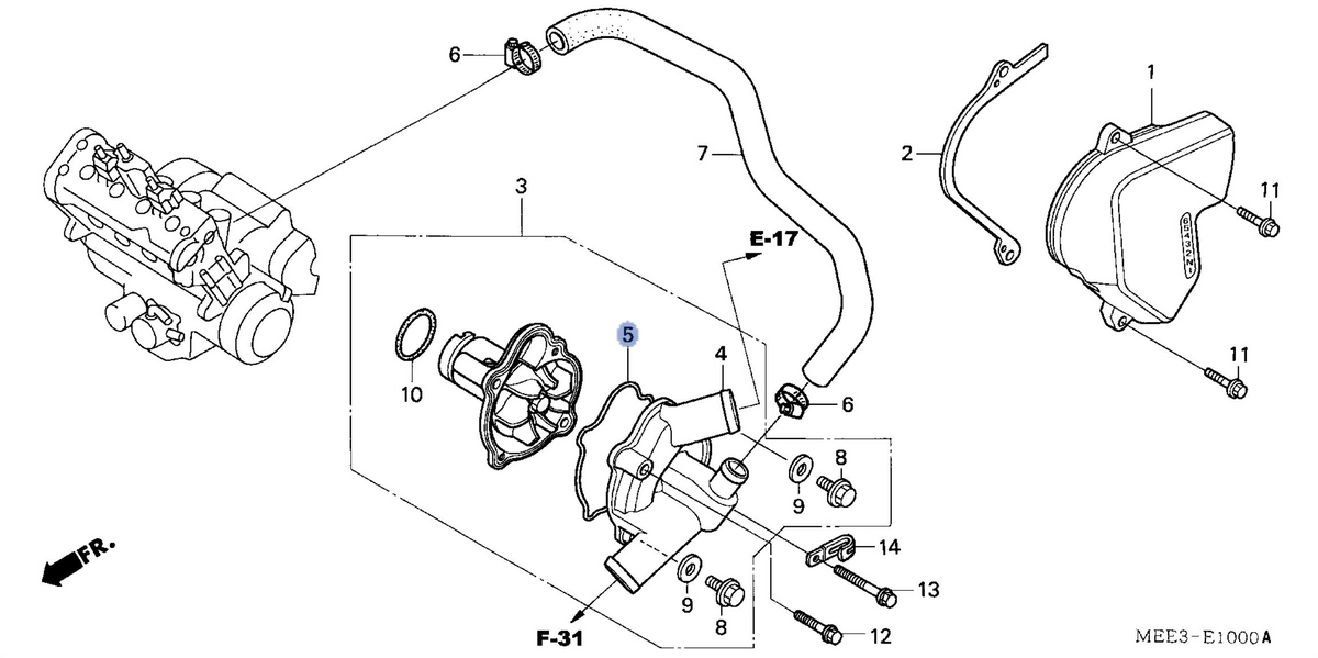 Honda OEM part 19226-MEE-000