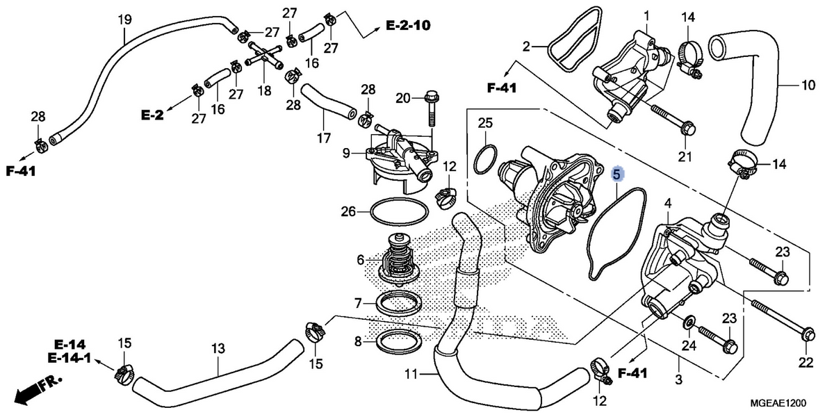 Honda OEM part 19226-MGE-000