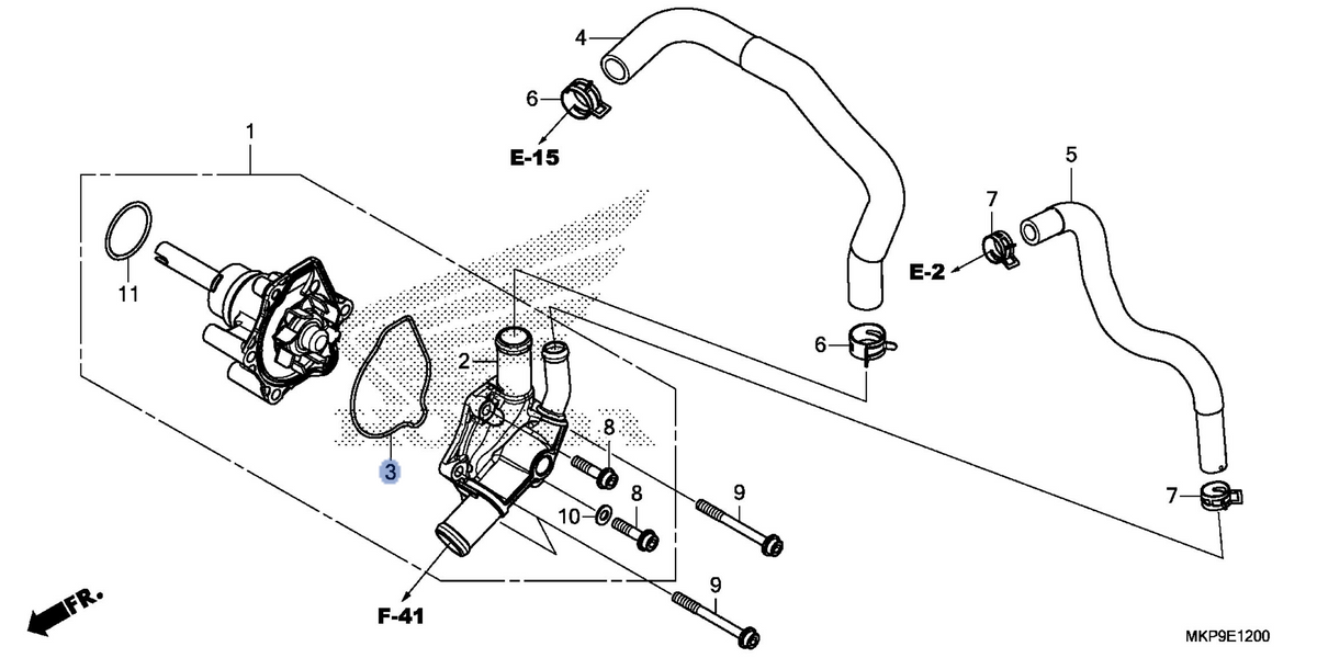 Honda OEM part 19226-MGZ-J00