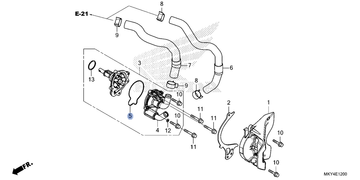 Honda OEM part 19226-MJE-D00