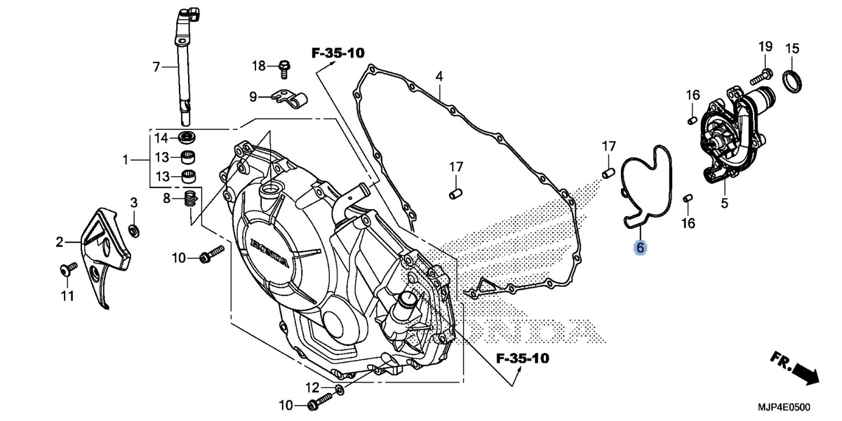 Honda OEM part 19226-MJP-G50
