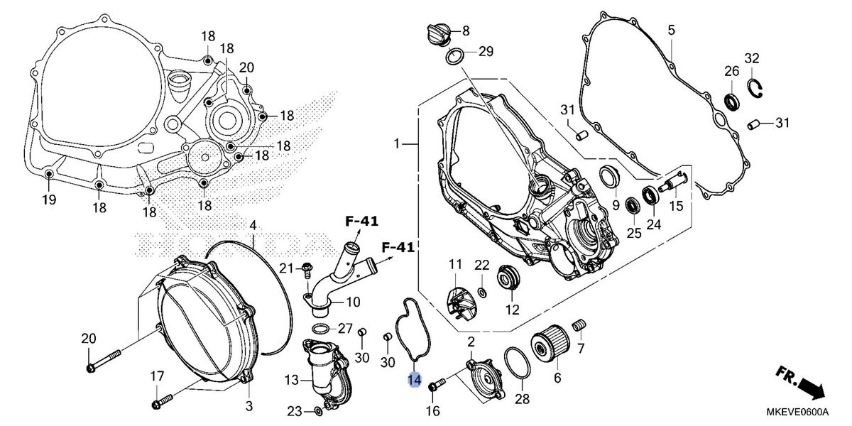 Honda OEM part 19226-MKE-B50