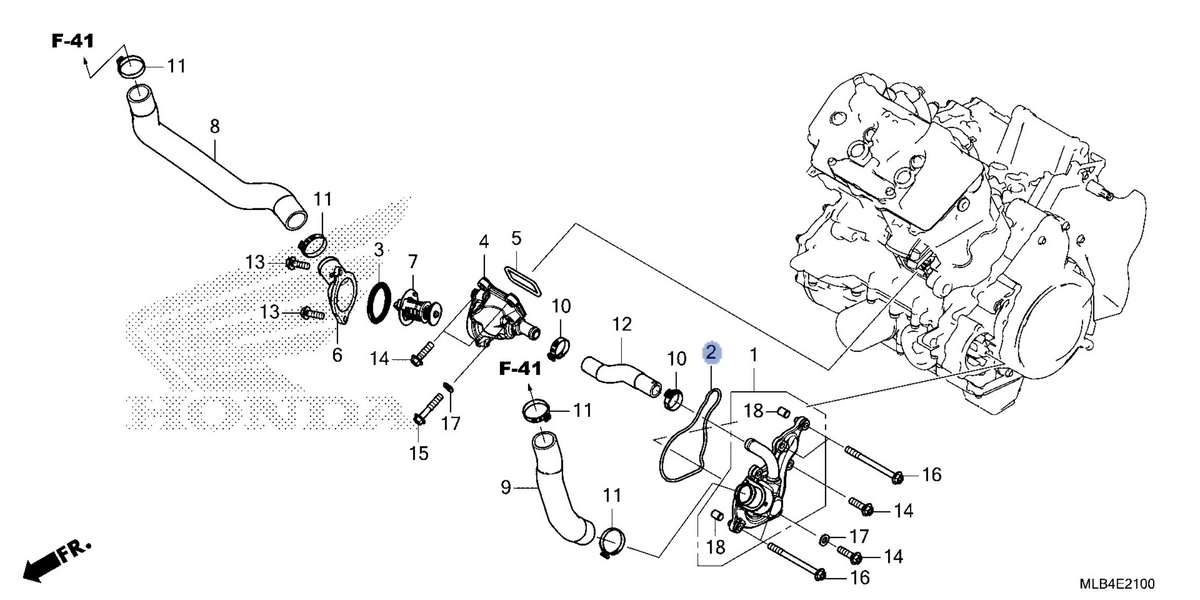 Honda OEM part 19226-MLB-D00