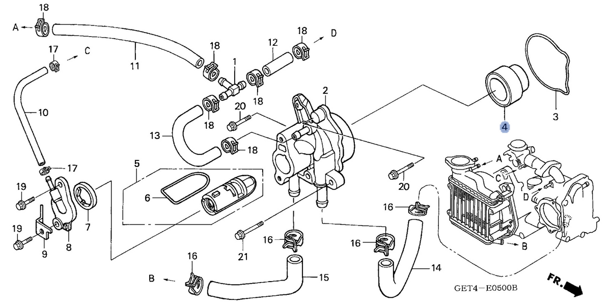 Honda OEM part 19230-GET-003