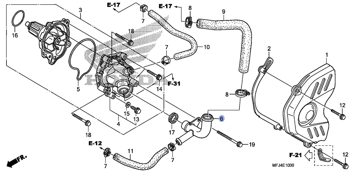 Honda OEM part 19230-MFJ-D00