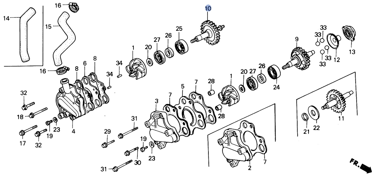 Honda OEM part 19240-KS6-700