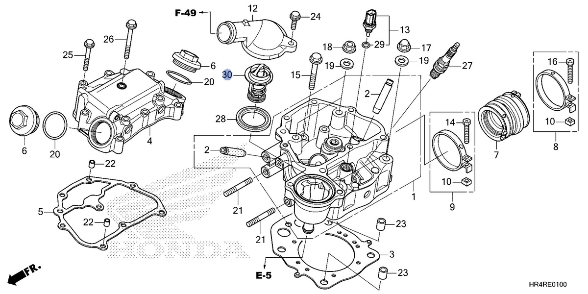 Honda OEM part 19300-HN8-013