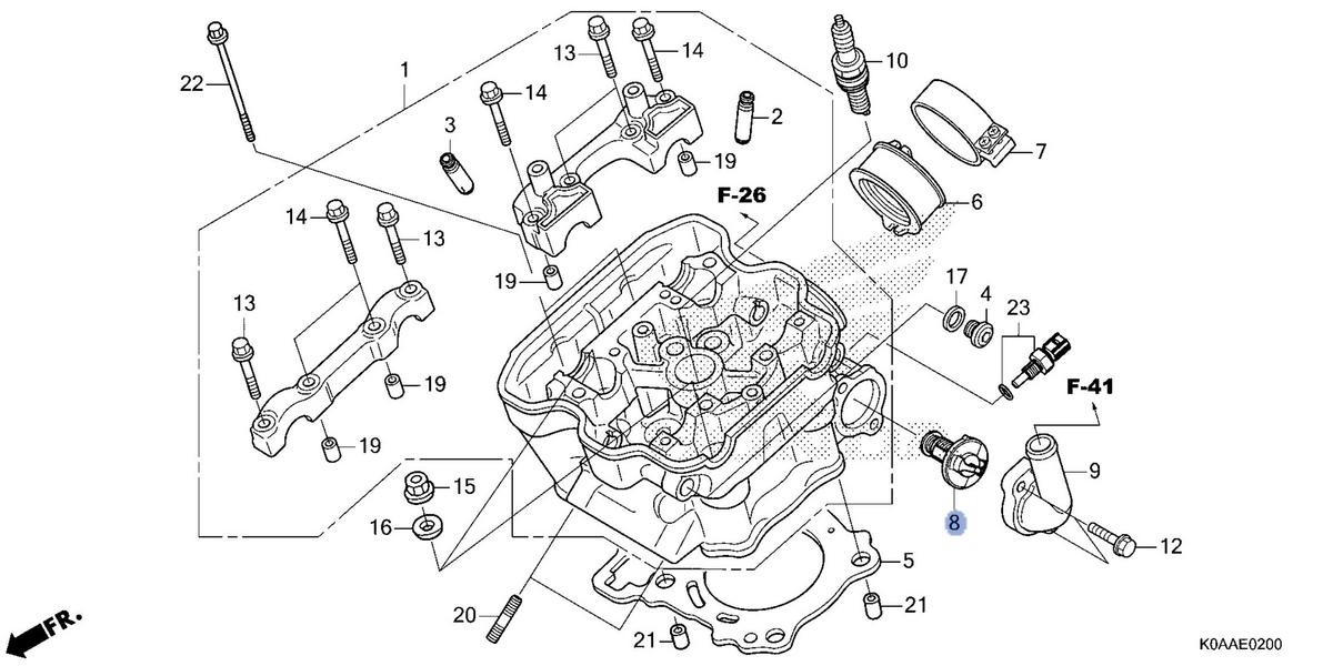 Honda OEM part 19300-K0A-DB1