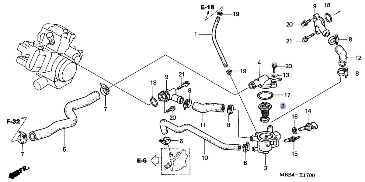 Honda OEM part 19300-MBB-003