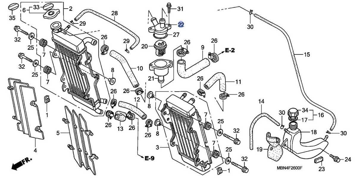 Honda OEM part 19315-MBN-670