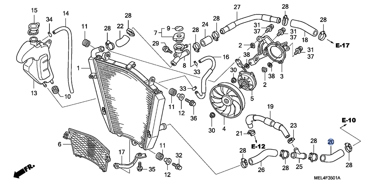 Honda OEM part 19503-MEL-D20