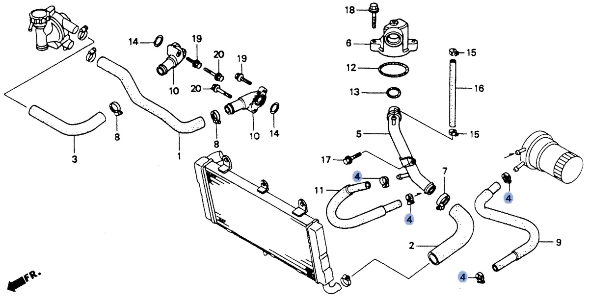Honda OEM part 19507-MK4-620