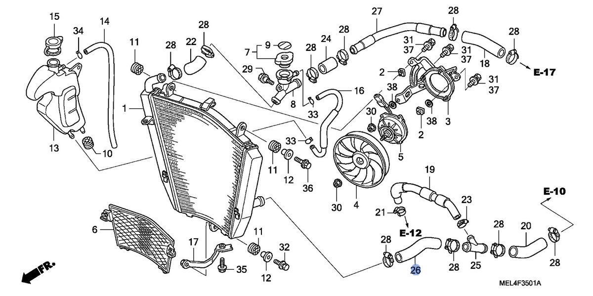 Honda OEM part 19508-MEL-D20