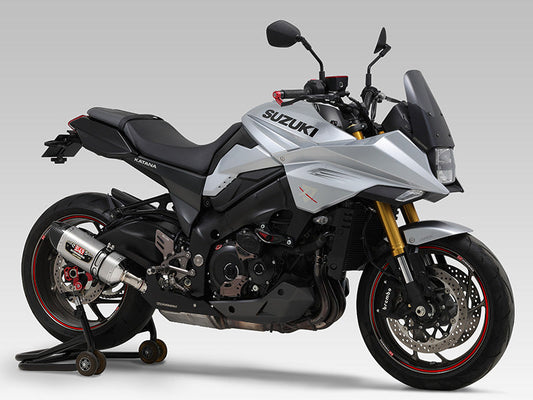 Yoshimura GSX-S1000/GT/S950 / KATANA R-77S STAINLESS SLIP-ON W/ SATIN FINISH MUFFLER (EEC) - 1F0-19E-5W30