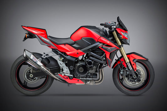 GSR750 2011-16 / GSX-S750 17-23 R-11 Stainless Slip-On Exhaust, w/ Titanium Muffler - 1U0-158-5E80B