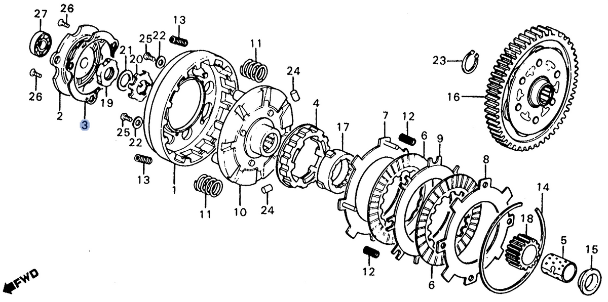 Honda OEM part 22119-040-010